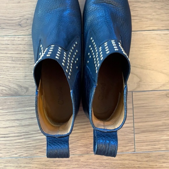 💕x2HP💕Chloe Studded Leather Chelsea black Boots - Picture 8 of 16